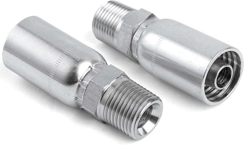 Zinger 12Pack 1/2" Hose x 1/2" NPTF Male Pipe Thread Hydraulic Hose End Crimp Fitting Compatible with Dayco Weatherhead U-Series - Image 4